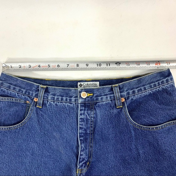 Columbia Sz 34 X 31 Brush Guard Reinforced Canvas Denim Hunting Jeans Pants - Picture 10 of 11
